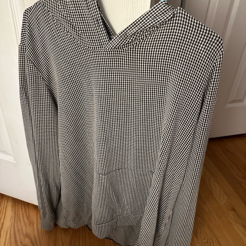 Black and White Checkered Hoodie